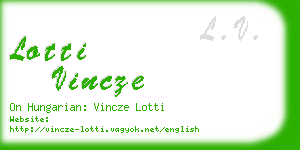 lotti vincze business card